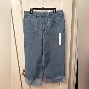 NWT Free Assembly Blue Railroad Stripe Pants
